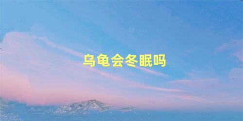 乌龟会冬眠吗