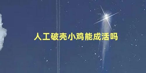 人工破壳小鸡能成活吗