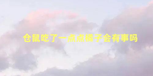 仓鼠吃了一点点橘子会有事吗