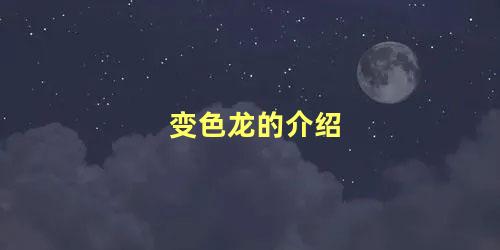 变色龙的介绍