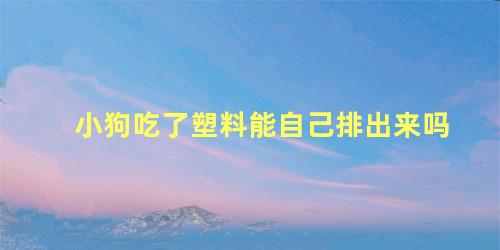 小狗吃了塑料能自己排出来吗