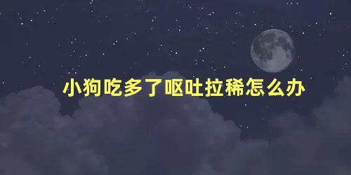 小狗吃多了呕吐拉稀怎么办