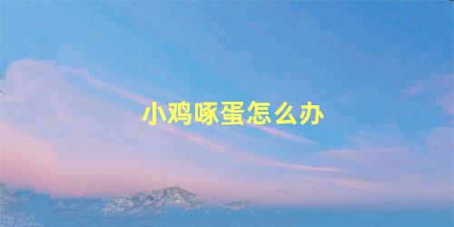 小鸡啄蛋怎么办