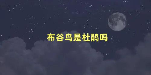 布谷鸟是杜鹃吗