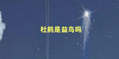 杜鹃是益鸟吗