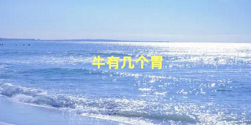 牛有几个胃