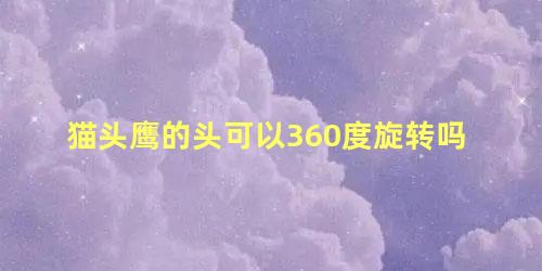 猫头鹰的头可以360度旋转吗