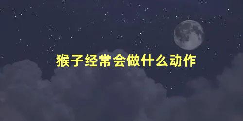 猴子经常会做什么动作