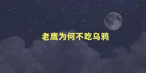 老鹰为何不吃乌鸦