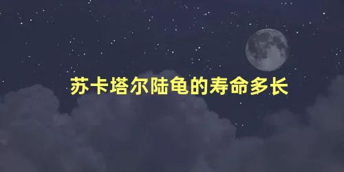 苏卡塔尔陆龟的寿命多长