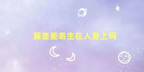 藤壶能寄生在人身上吗