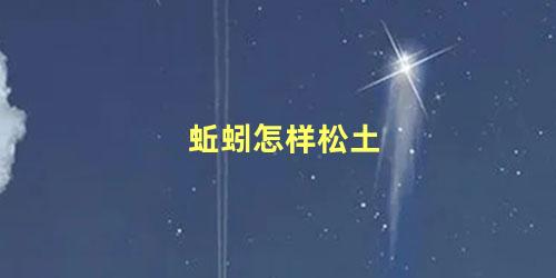 蚯蚓怎样松土