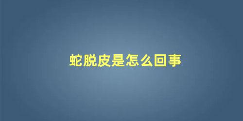 蛇脱皮是怎么回事