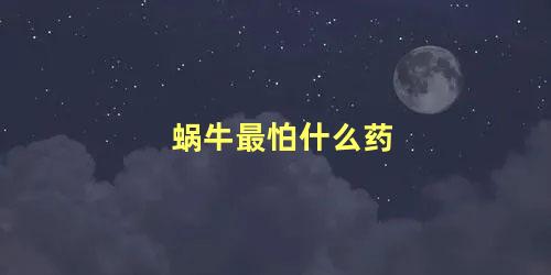蜗牛最怕什么药