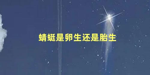 蜻蜓是卵生还是胎生