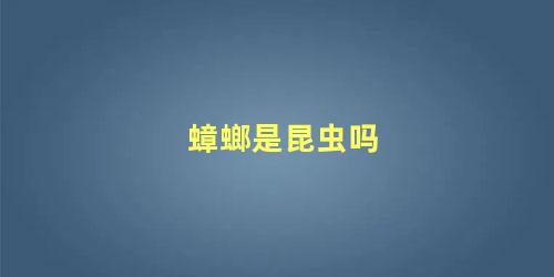 蟑螂是昆虫吗