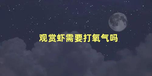 观赏虾需要打氧气吗