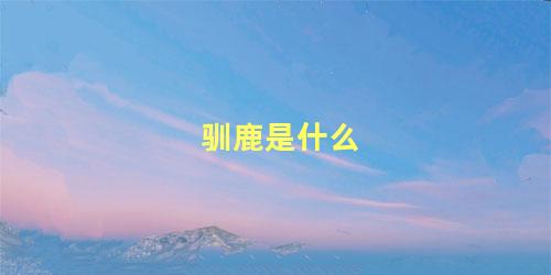 驯鹿是什么