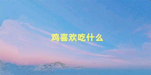 鸡喜欢吃什么