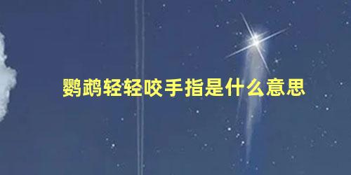 鹦鹉轻轻咬手指是什么意思